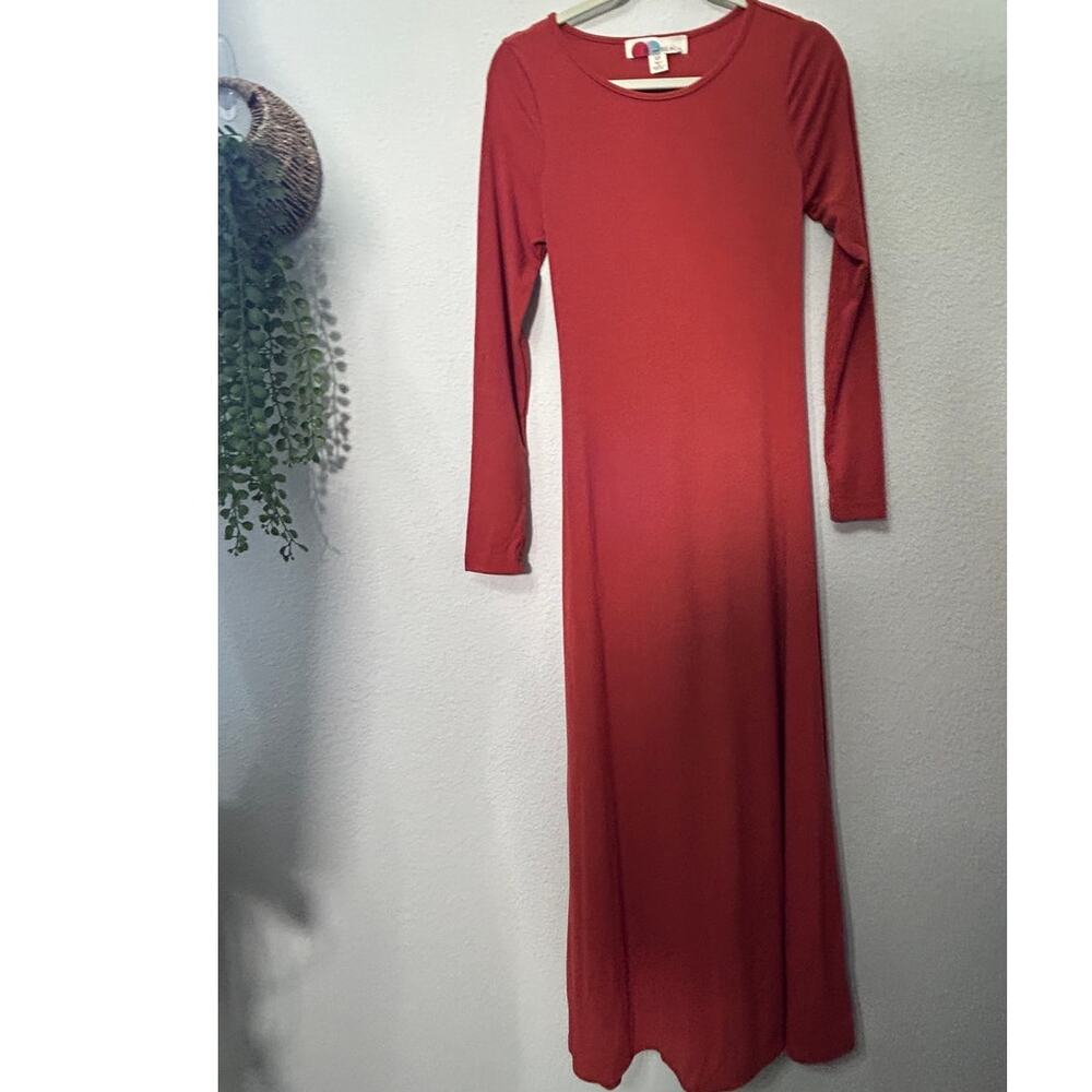 NEW Free People Aubre Open-Back Essential Maxi Chili Oil Terracotta Color Size S - Picture 2 of 9